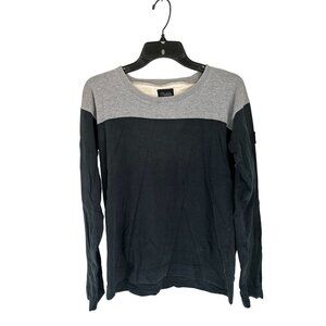 Vintage BUKTA Shirt Gray Black Color-Block Emblem Sz Large